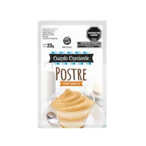 Postre de vainilla Cuarto creciente